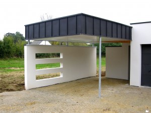 Carport toiture terrasse plate