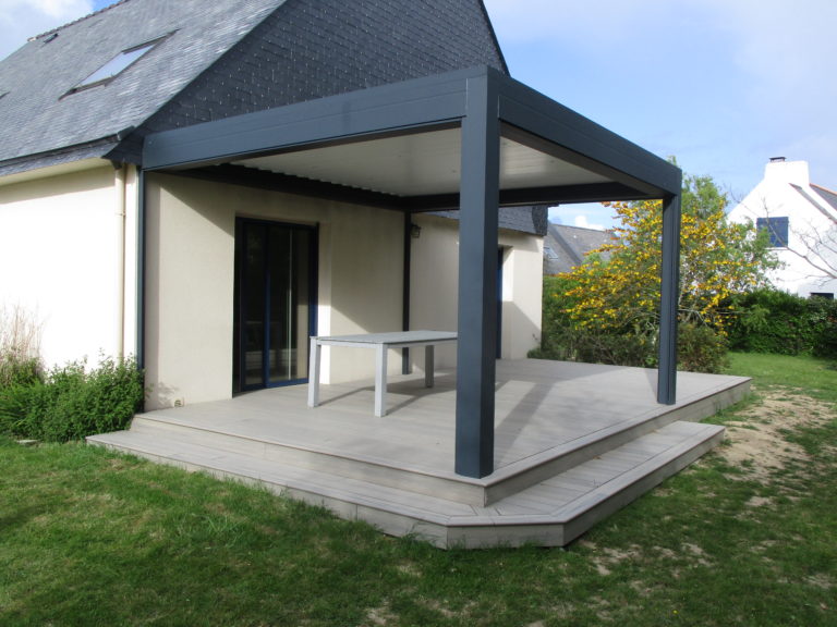 Pergola bio climatique avec stores intégrés n° 2447