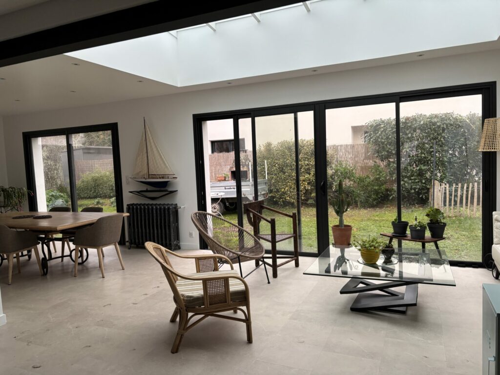 Extension Ossature bois Aménagement Intérieur Verrière puit de lumière