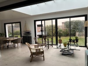 Extension Ossature bois Aménagement Intérieur Verrière puit de lumière