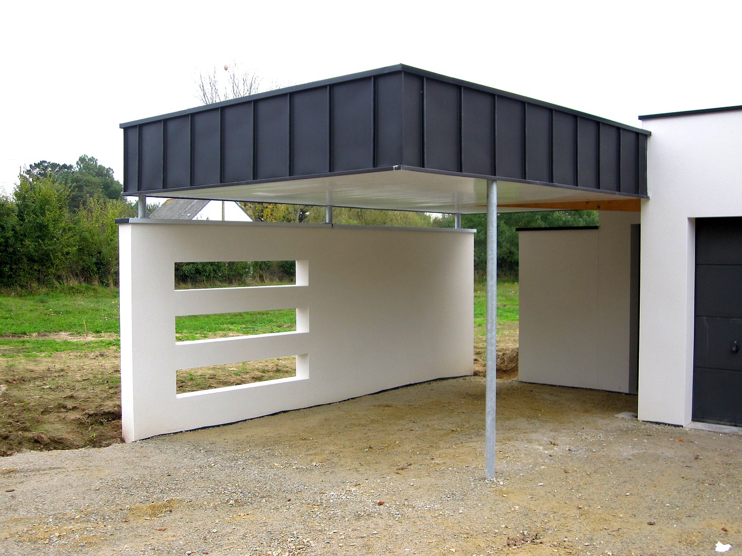 Carport toiture terrasse plate